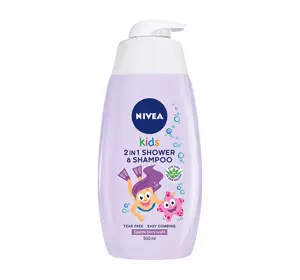 NIVEA KIDS 2 IN 1 SHOWER & SZAMPOO ГЕЛЬ ДЛЯ МИТТЯ ТІЛА І ВОЛОССЯ SPARCLE BERRY SCENT 500МЛ