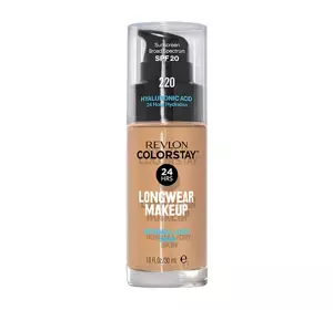 REVLON COLORSTAY ТОНАЛЬНИЙ ЗАСІБ З ГІАЛУРОНОВОЮ КИСЛОТОЮ ДЛЯ СУХОЇ ШКІРИ 220 NATURAL BEIGE 30МЛ