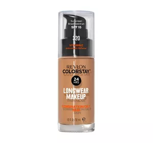 REVLON COLORSTAY ТОНАЛЬНИЙ ЗАСІБ З ВІТАМІНОМ E ДЛЯ ЖИРНОЇ ШКІРИ 320 TRUE BEIGE 30МЛ