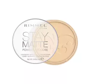 RIMMEL STAY MATTE МАТУЮЧА ПУДРА TRANSPARENT 001