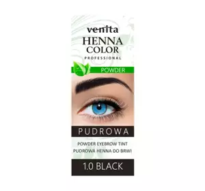 VENITA HENNA COLOR ПУДРОВА ХНА ДЛЯ БРІВ 1.0 BLACK 4Г