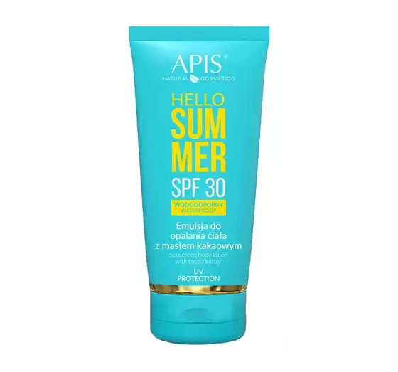 APIS HELLO SUMMER ВОДОСТІЙКА ЕМУЛЬСІЯ ДЛЯ ЗАСМАГИ SPF30 200МЛ