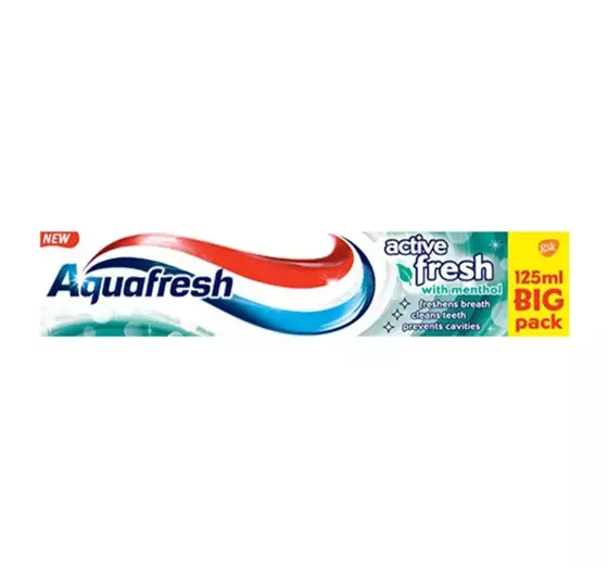 AQUAFRESH ACTIVE FRESH WITH MENTHOL ЗУБНА ПАСТА 125МЛ