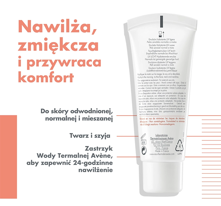 AVENE HYDRANCE ЛЕГКИЙ ЗВОЛОЖУВАЛЬНИЙ КРЕМ 40МЛ