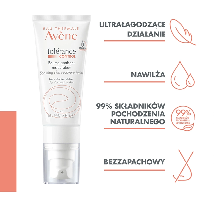 AVENE TOLERANCE CONTROL ЗАСПОКІЙЛИВО-РЕГЕНЕРУЮЧИЙ БАЛЬЗАМ 40МЛ