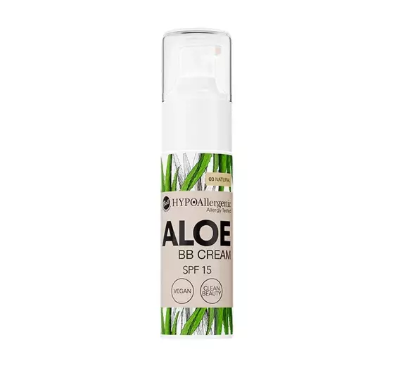 BELL HYPOALLERGENIC ALOE BB CREAM SPF 15 ВЕГАНСЬКИЙ ТОНАЛЬНИЙ КРЕМ ДЛЯ ОБЛИЧЧЯ 03 HONEY 20Г