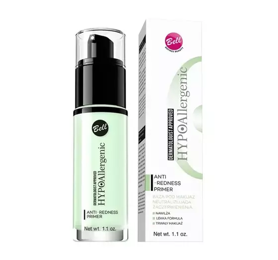 BELL HYPOALLERGENIC ANTI-REDNESS PRIMER БАЗА ПІД МАКІЯЖ ПРОТИ ПОЧЕРВОНІНЬ  30 Г