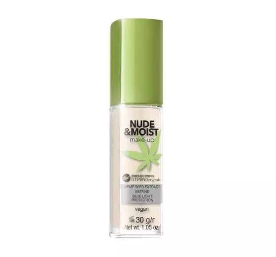 BELL HYPOALLERGENIC NUDE&MOIST MAKE-UP FLUID ЗВОЛОЖУВАЛЬНИЙ ТОНАЛЬНИЙ ЗАСІБ 02 BEIGE 30Г