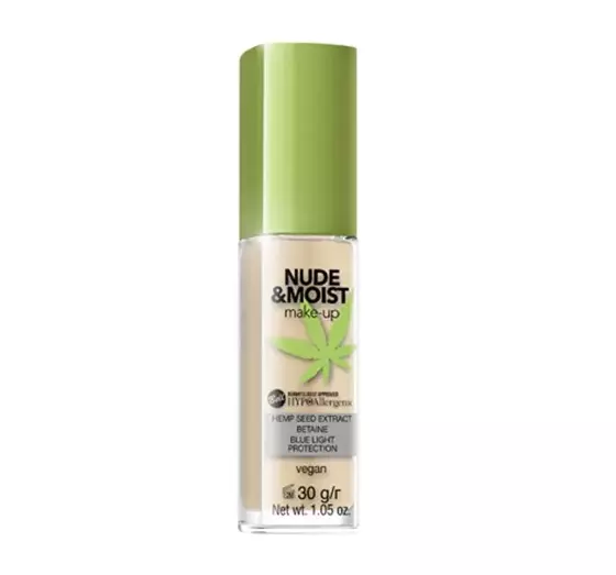 BELL HYPOALLERGENIC NUDE&MOIST MAKE-UP FLUID ЗВОЛОЖУВАЛЬНИЙ ТОНАЛЬНИЙ ЗАСІБ 04 NATURAL TAN 30Г