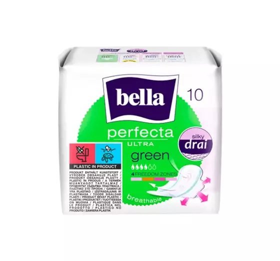 BELLA PERFECTA ULTRA GREEN ГІГІЄНІЧНІ ПРОКЛАДКИ З КРИЛЬЦЯМИ 10 ШТУК