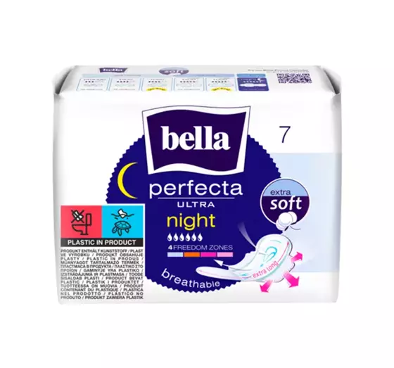 BELLA PERFECTA ULTRA NIGHT BLUE ГІГІЄНІЧНІ ПРОКЛАДКИ З КРИЛЬЦЯМИ 7 ШТУК