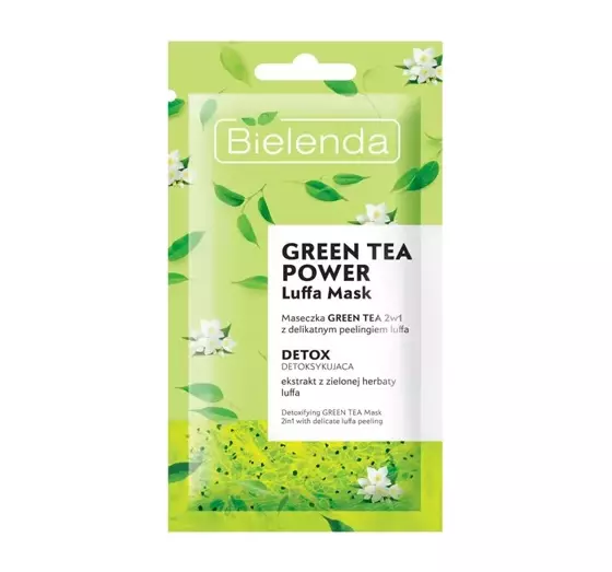 BIELENDA GREEN TEA POWER ДЕТОКСИКУЮЧА МАСКА 2В1 З ДЕЛІКАТНИМ ПІЛІНГОМ LUFF 8Г