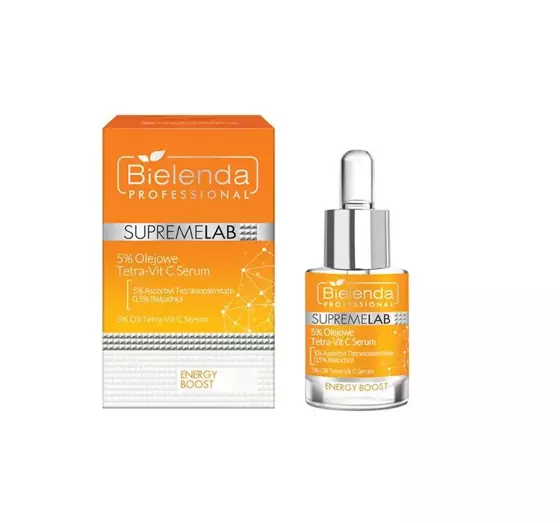 BIELENDA PROFESSIONAL SUPREMELAB ENERGY BOOST 5% ОЛІЙНА СИРОВАТКА TETRA-VIT C 15МЛ