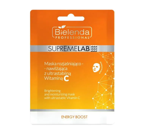 BIELENDA PROFESSIONAL SUPREMELAB ENERGY BOOST ОСВІТЛЮЮЧА І ЗВОЛОЖУЮЧА МАСКА ДЛЯ ОБЛИЧЧЯ