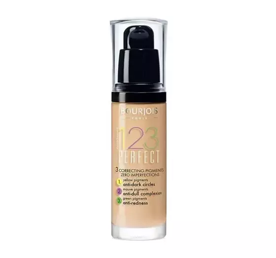 BOURJOIS 123 PERFECT ТОНАЛЬНИЙ ЗАСІБ 55 DARK BEIGE