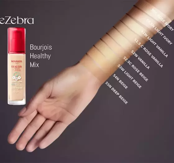 BOURJOIS HEALTHY MIX CLEAN ТОНАЛЬНИЙ ЗАСІБ ДЛЯ ОБЛИЧЧЯ 50.5N LIGHT IVORY 30МЛ