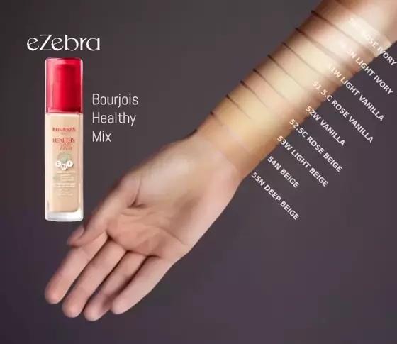 BOURJOIS HEALTHY MIX CLEAN ТОНАЛЬНИЙ ЗАСІБ ДЛЯ ОБЛИЧЧЯ 50C ROSE IVORY 30МЛ