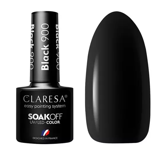 CLARESA SOAK OFF ГЕЛЬ-ЛАК BLACK 900 5Г