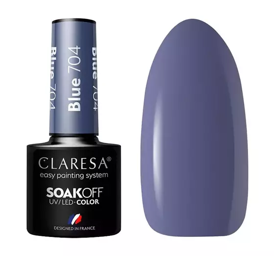 CLARESA SOAK OFF ГЕЛЬ-ЛАК BLUE 704 5МЛ