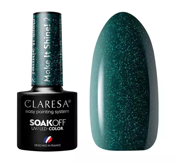 CLARESA SOAK OFF ГЕЛЬ-ЛАК MAKE IT SHINE 2 5Г