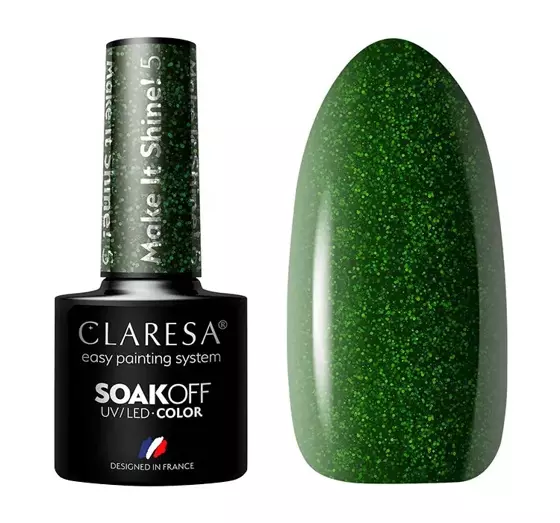 CLARESA SOAK OFF ГЕЛЬ-ЛАК MAKE IT SHINE 5 5Г