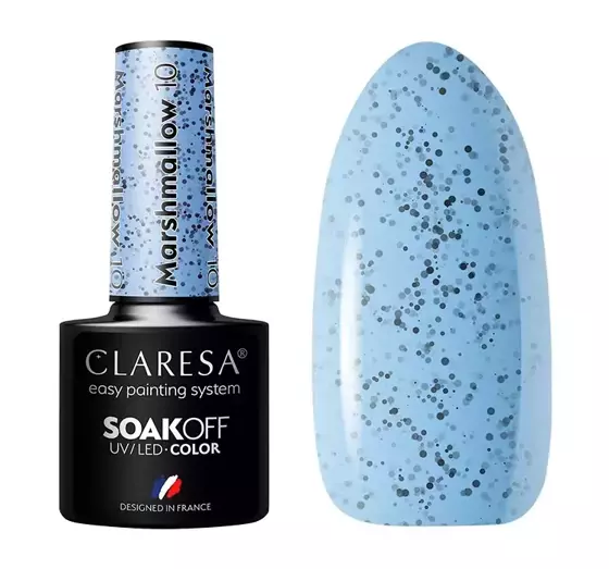 CLARESA SOAK OFF ГЕЛЬ-ЛАК MARSHMALLOW 10 5МЛ