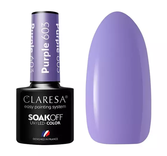 CLARESA SOAK OFF ГЕЛЬ-ЛАК PURPLE 603 5МЛ