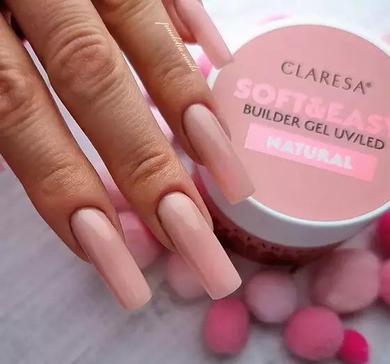 CLARESA SOFT & EASY ГЕЛЬ ДЛЯ НАРОЩУВАННЯ НІГТІВ UV/LED NATURAL 12Г