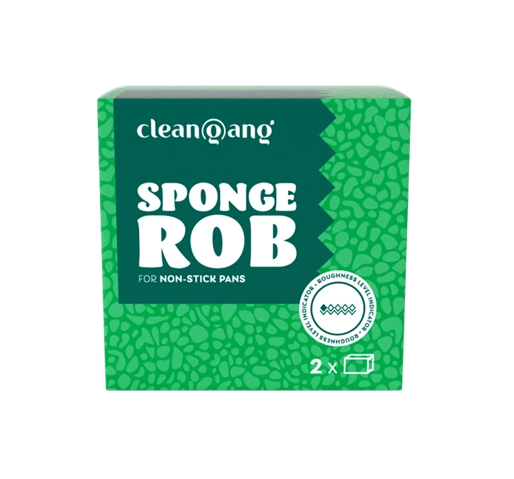 CLEANGANG SPONGE ROB ГУБКА ДЛЯ МИТТЯ ПОСУДУ ДЛЯ АНТИПРИГАРНИХ ПОВЕРХОНЬ 2 ШТ