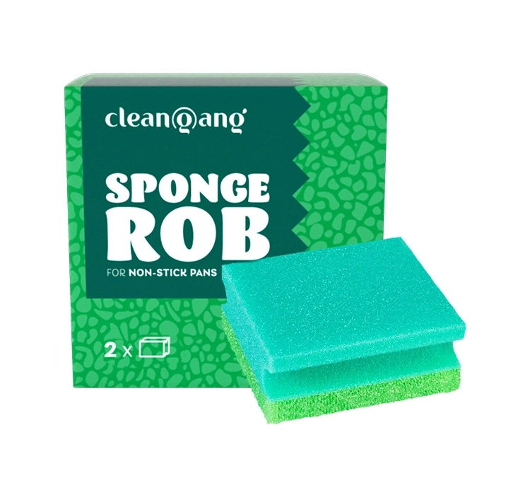 CLEANGANG SPONGE ROB ГУБКА ДЛЯ МИТТЯ ПОСУДУ ДЛЯ АНТИПРИГАРНИХ ПОВЕРХОНЬ 2 ШТ