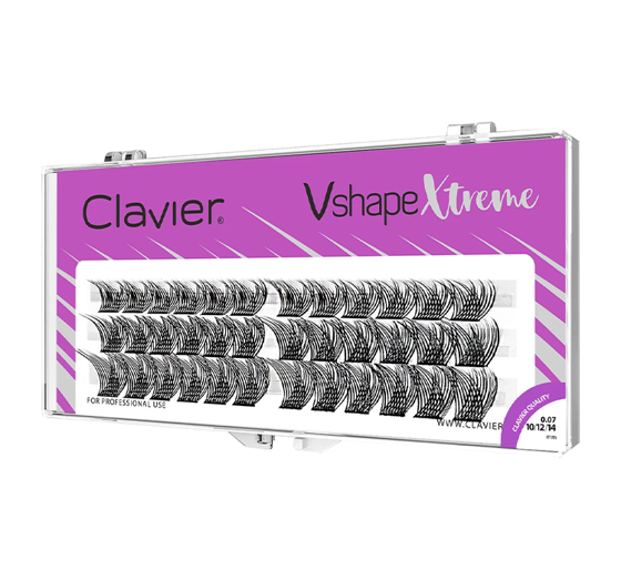 Clavier Vshape Xtreme пучки накладних вій тип C 10/12/14мм