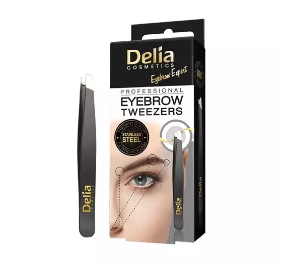 DELIA EYEBROW EXPERT ПІНЦЕТ ДЛЯ БРІВ СКОШЕНИЙ