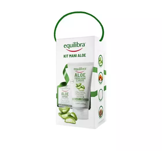 EQUILIBRA ALOE НАБІР КОСМЕТИКИ ДЛЯ ДОГЛЯДУ ЗА РУКАМИ КРЕМ ДЛЯ РУК 75 МЛ + МИЛО 100Г