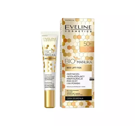 EVELINE BIO MANUKA LIFT ЖИВИЛЬНО-РОЗГЛАДЖУЮЧИЙ КРЕМ-КУРАЦІЯ ПІД ОЧІ І НА ПОВІКИ 20МЛ