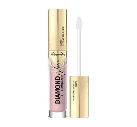 EVELINE DIAMOND GLOW LIP LUMINIZER БЛИСК ДЛЯ ГУБ З ГІАЛУРОНОВОЮ КИСЛОТОЮ 03 CARAMEL ICE CREAM 4,5МЛ