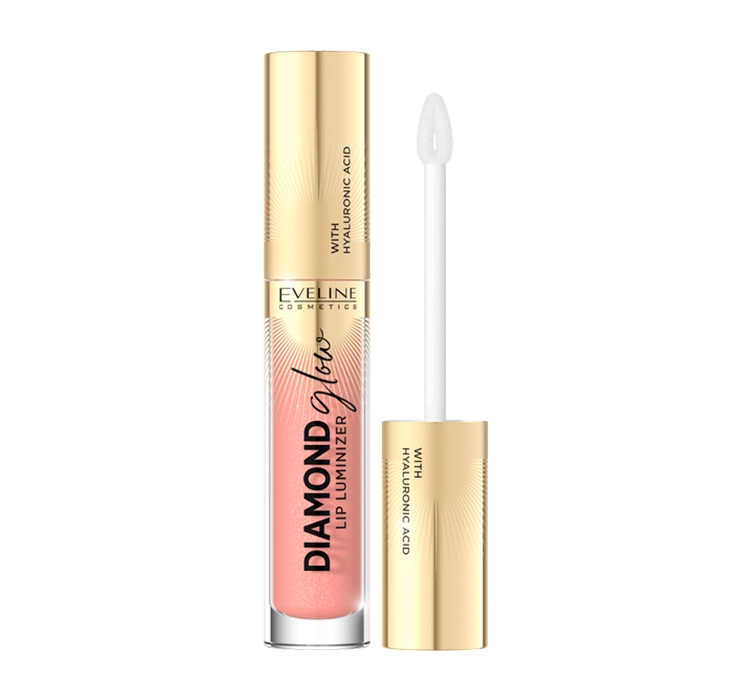 EVELINE DIAMOND GLOW LIP LUMINIZER БЛИСК ДЛЯ ГУБ З ГІАЛУРОНОВОЮ КИСЛОТОЮ 13 PEACH FUZZ 4,5МЛ