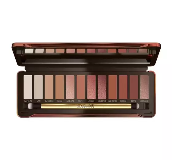 EVELINE EYESHADOW PALETTE ПАЛЕТКА ТІНЕЙ CHARMING MOCHA 12Г