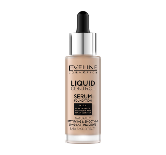 EVELINE LIQUID CONTROL HD ТОНАЛЬНИЙ ЗАСІБ 035 NATURAL BEIGE 32МЛ