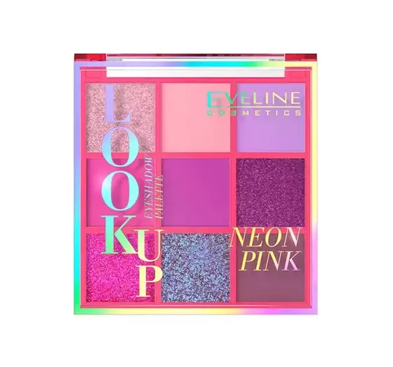 EVELINE LOOK UP EYESHADOW PALETTE ПАЛЕТКА ТІНЕЙ ДЛЯ ПОВІК NEON PINK 10,8Г