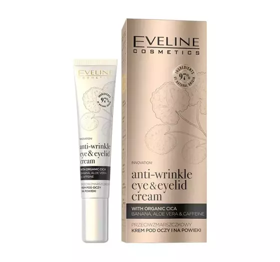 EVELINE ORGANIC GOLD ANTI-WRINKLE EYE EYELID CREAM КРЕМ ПІД ОЧІ ПРОТИ ЗМОРШОК 20МЛ