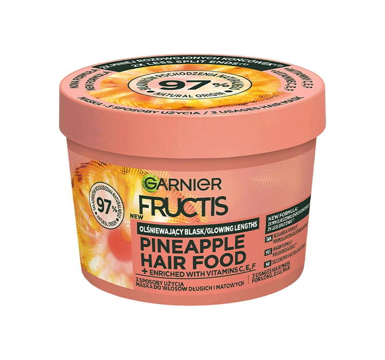 GARNIER FRUCTIS HAIR FOOD PINEAPPLE МАСКА ДЛЯ ДОВГОГО І МАТОВОГО ВОЛОССЯ 400МЛ