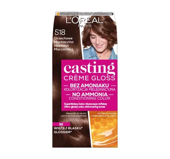 LOREAL CASTING CREME GLOSS 518 ГОРІХОВЕ МОКАЧИНО