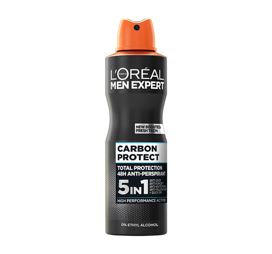 LOREAL MEN EXPERT CARBON PROTECT 5IN1 АНТИПЕРСПІРАНТ 250МЛ