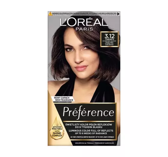 LOREAL RECITAL PREFERENCE ФАРБА ДЛЯ ВОЛОССЯ 3.12 