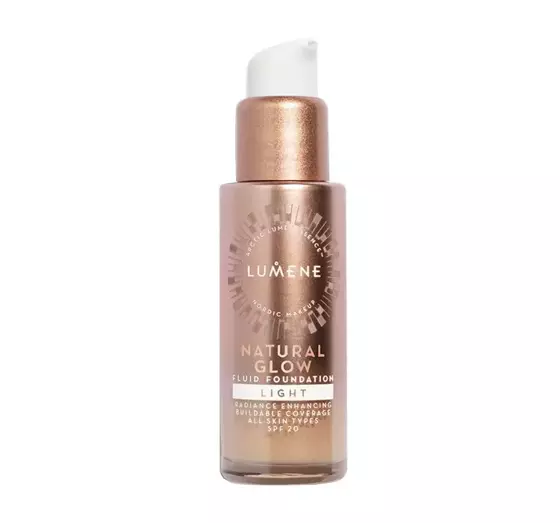 LUMENE NATURAL GLOW FLUID FOUNDATION ТОНАЛЬНИЙ ЗАСІБ ДЛЯ ОБЛИЧЧЯ LIGHT 30МЛ