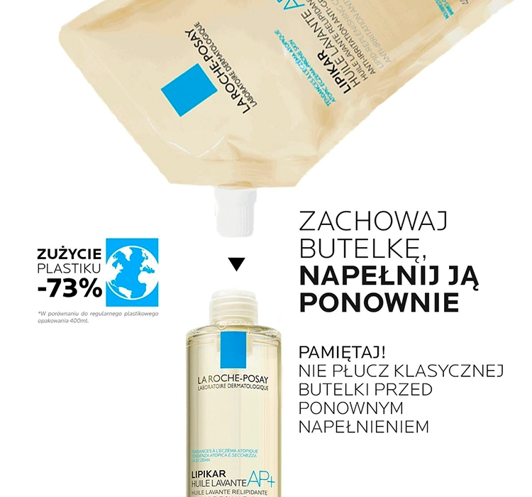 La Roche-Posay Lipikar AP+ олія для миття refill 400мл