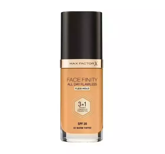 MAX FACTOR FACEFINITY ALL DAY FLAWLESS ТОНАЛЬНИЙ ЗАСІБ 3В1 83 WARM TOFFEE 30МЛ