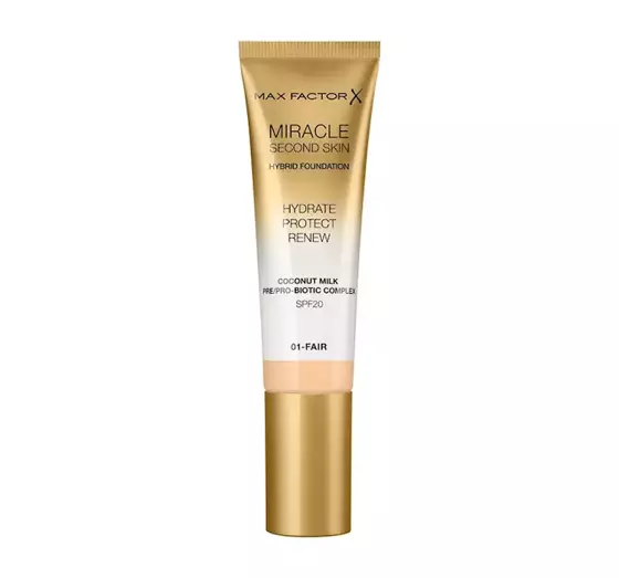 MAX FACTOR MIRACLE SECOND SKIN ТОНАЛЬНИЙ ЗАСІБ 01 FAIR 30МЛ