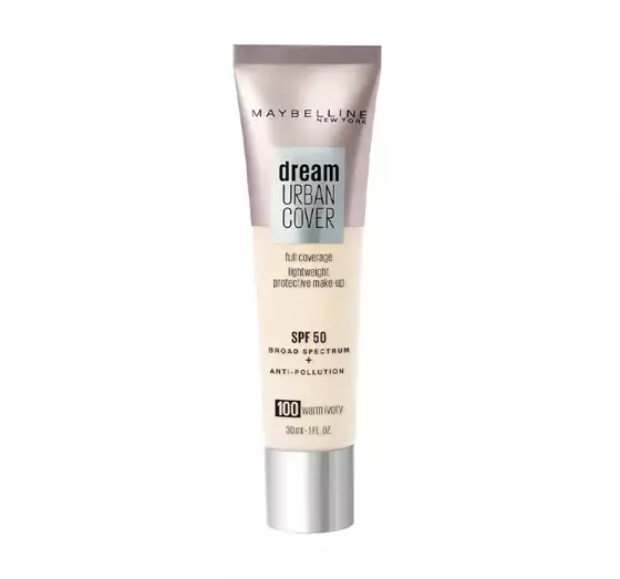 MAYBELLINE DREAM URBAN COVER ТОНАЛЬНИЙ ЗАСІБ ДЛЯ ОБЛИЧЧЯ 100 WARM IVORY 30МЛ