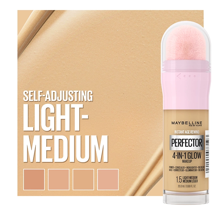 MAYBELLINE INSTANT ANTI AGE PERFECTOR 4IN1 ОСВІТЛЮЮЧИЙ ТОНАЛЬНИЙ ЗАСІБ 1.5 LIGHT MEDIUM 20МЛ